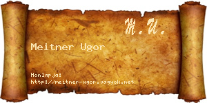 Meitner Ugor névjegykártya